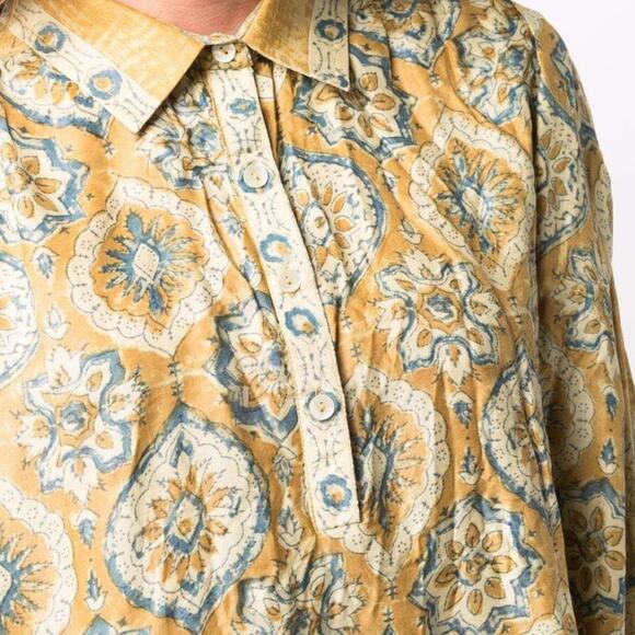 Mes Demoiselles Macadonie Silky Oversized Peasant Blouse M 6/8 NWT $275 - Picture 4 of 13